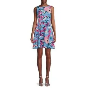 Vince Camuto | Dresses | Vince Camuto Floral Blue Pink Fit And Flare Scuba Dress Midi Spring Size | Poshmark Vince Camuto | Dresses | Vince Camuto Floral Blue Pink Fit And Flare Scuba Dress Midi Spring Size | Poshmark